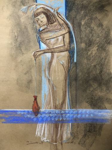 Original Fine Art Classical mythology Drawings by Shenouda Esmat
