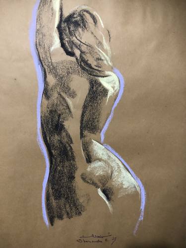 Original Figurative Nude Drawings by Shenouda Esmat