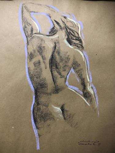 Original Figurative Nude Drawings by Shenouda Esmat