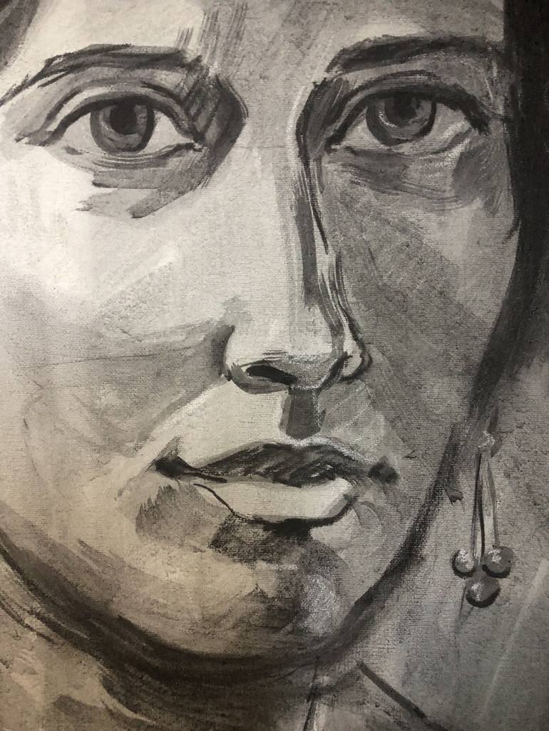 Original Portraiture Portrait Drawing by Shenouda Esmat