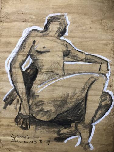 Original Fine Art Nude Drawings by Shenouda Esmat