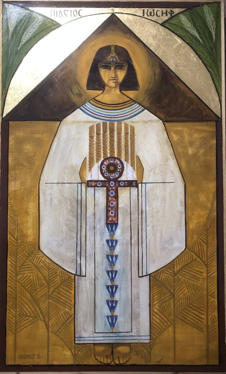 Original Art Deco Religion Painting by Shenouda Esmat