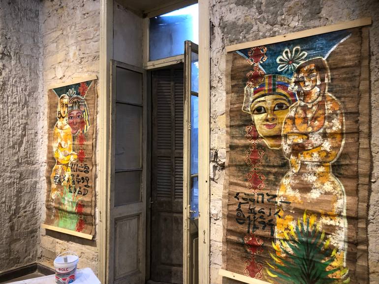 Original Symbolism Classical Mythology Painting by Shenouda Esmat