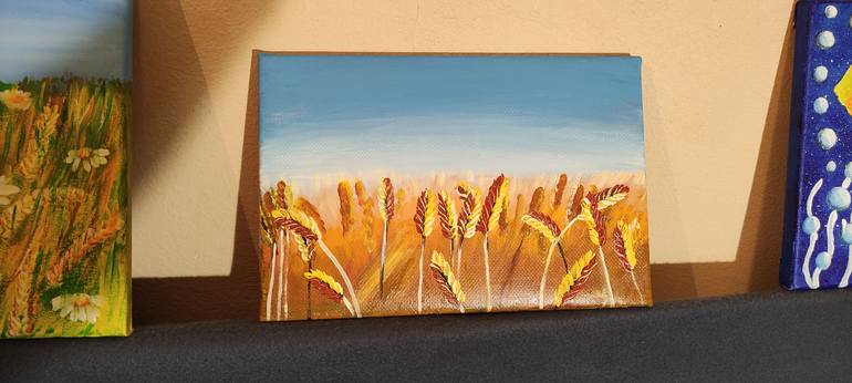 Original Art Deco Landscape Painting by Oksana Duplii