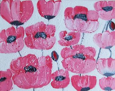 Print of Abstract Expressionism Floral Paintings by Oksana Duplii