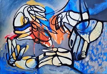 Original Abstract Expressionism Body Painting by Viktorika Roma