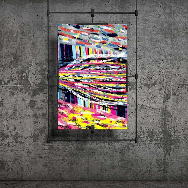 Original Abstract Expressionism Abstract Mixed Media by Maroula Theofilou