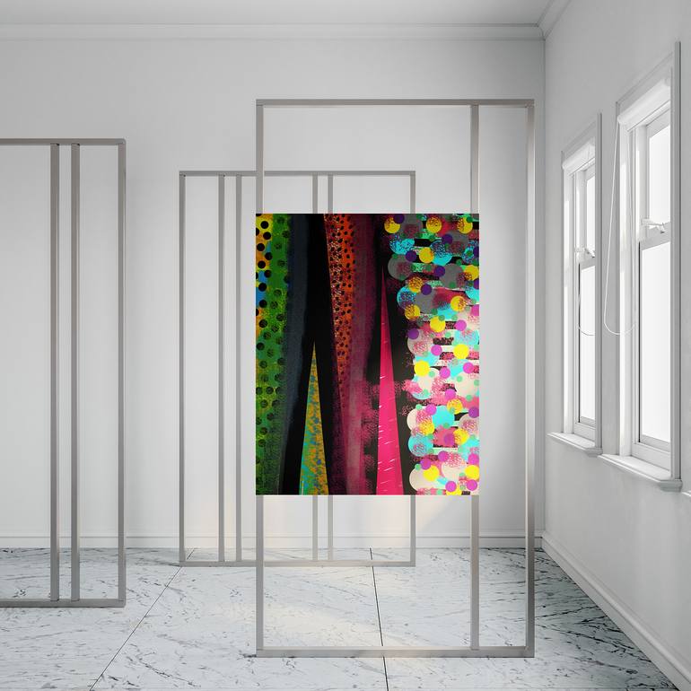 Original Abstract Expressionism Abstract Mixed Media by Maroula Theofilou