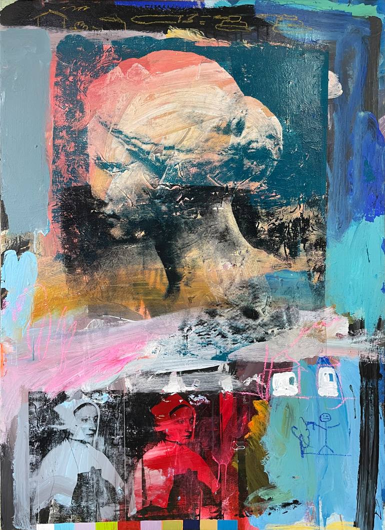 Original Conceptual People Painting by Mykola Kuryliuk