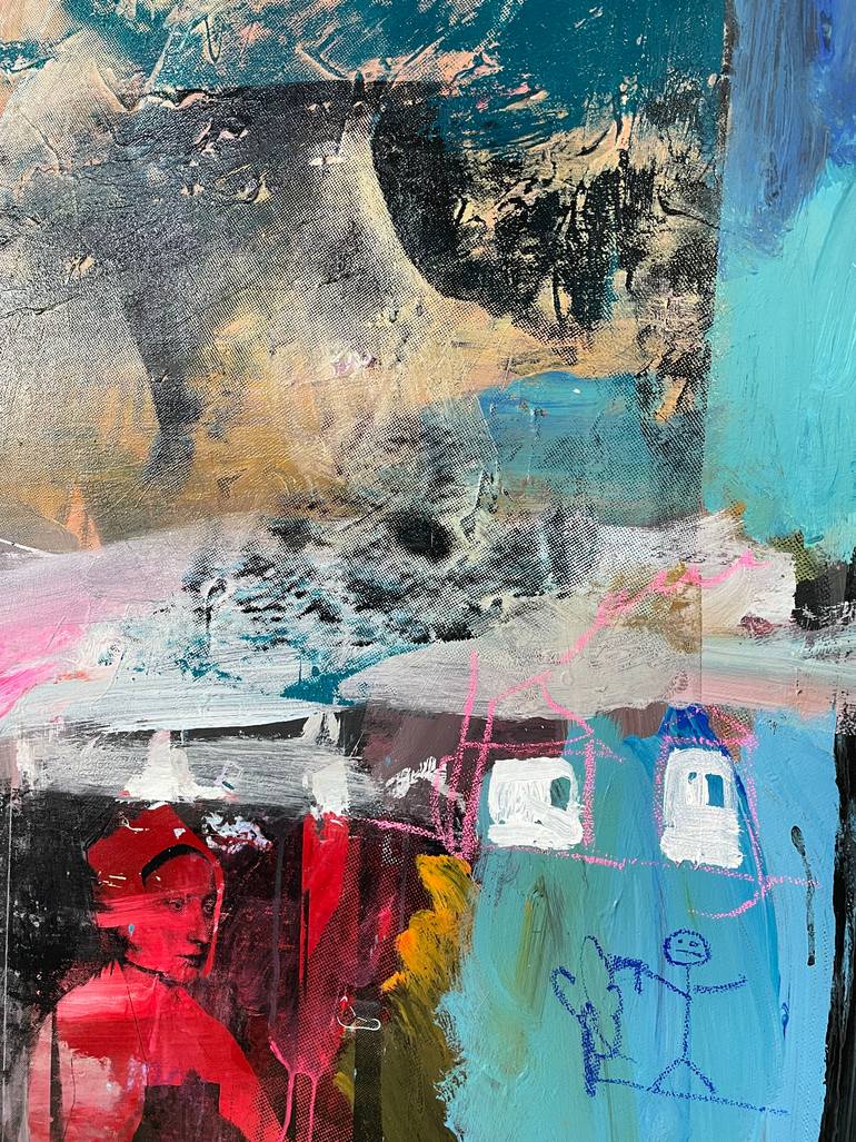 Original Conceptual People Painting by Mykola Kuryliuk