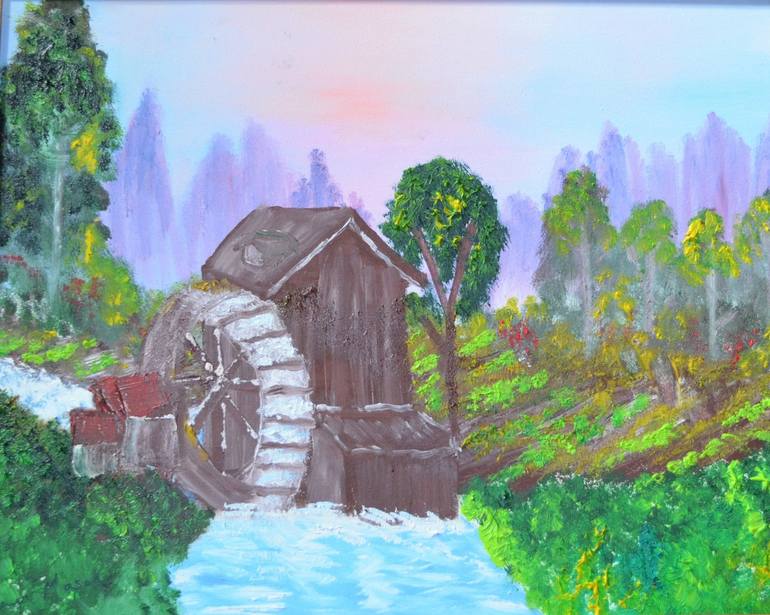 The Old Mill Painting by Karen Mason | Saatchi Art