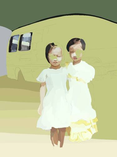 Original Figurative Children Paintings by An Mien Nguyen