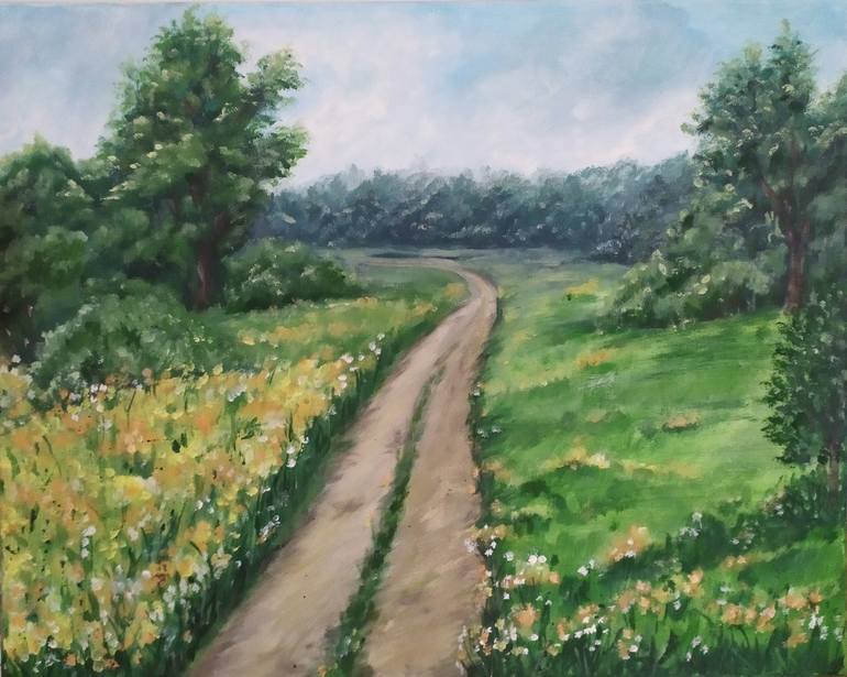 Print of Contemporary Landscape Paintings by Desi Guteva