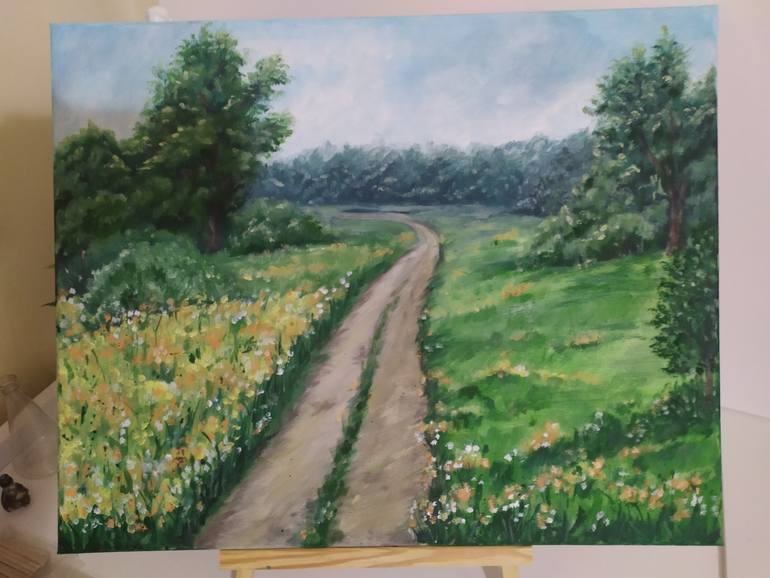 Original Contemporary Landscape Painting by Desi Guteva