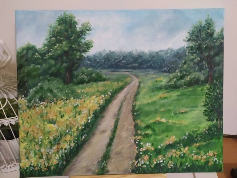 Original Contemporary Landscape Painting by Desi Guteva