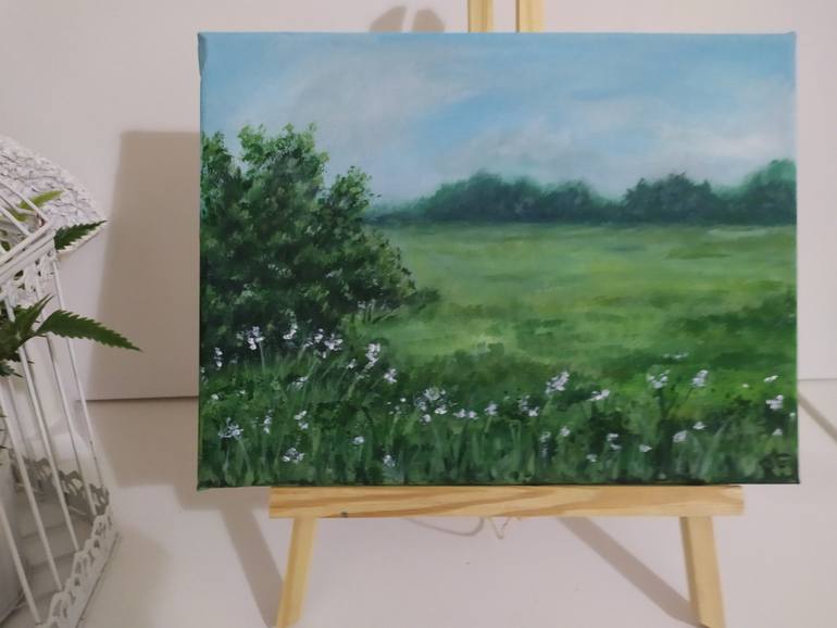 Original Minimalism Landscape Painting by Desi Guteva