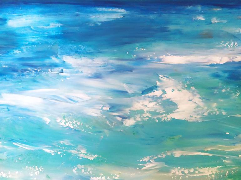 Original Abstract Seascape Painting by Desi Guteva