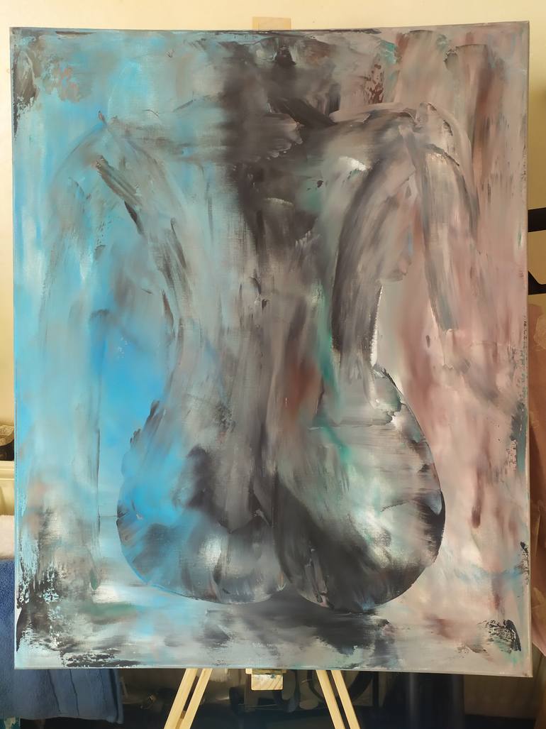 Original Abstract Nude Painting by Desi Guteva