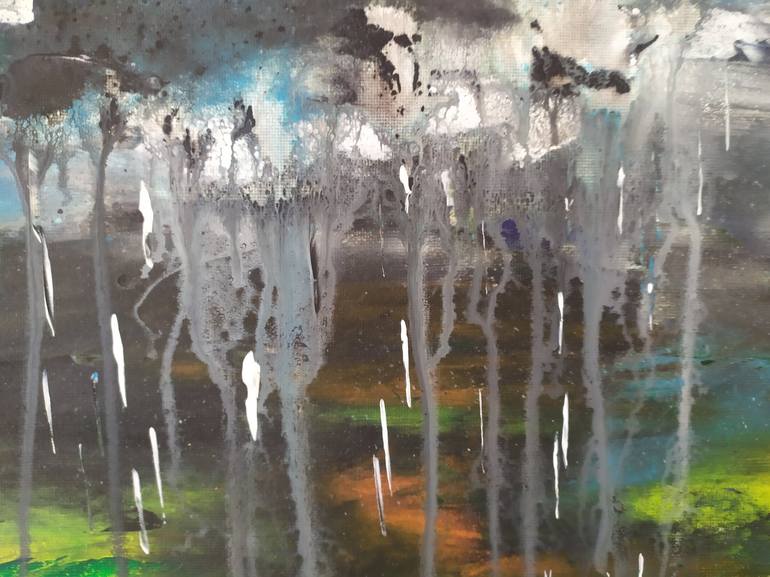 Original Abstract Landscape Painting by Desi Guteva