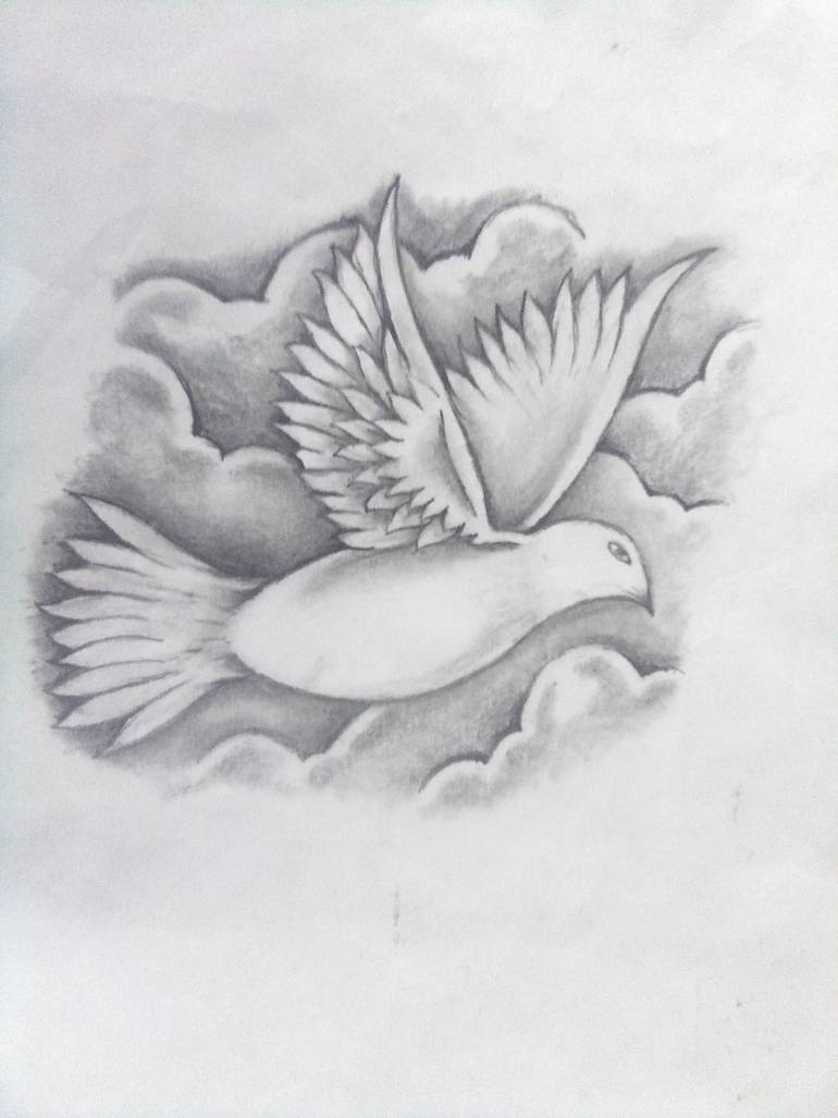 Original Art Deco Floral Drawing by Christopher Beatrice