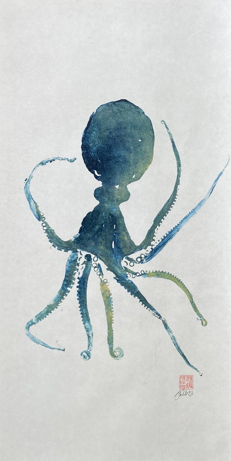 Octopus Printmaking by jane evans