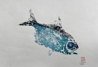 Original Fish Printmaking by jane evans