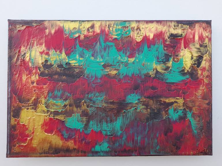 Original Abstract Expressionism Abstract Painting by liberted m