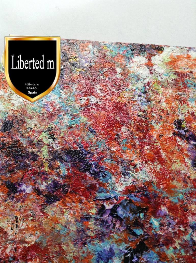 Original Abstract Expressionism Abstract Painting by liberted m