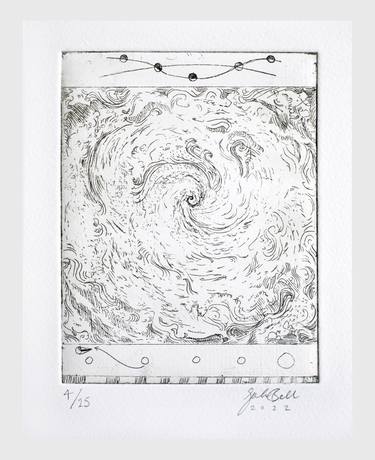 Original Fine Art Outer Space Printmaking by Gala Bell