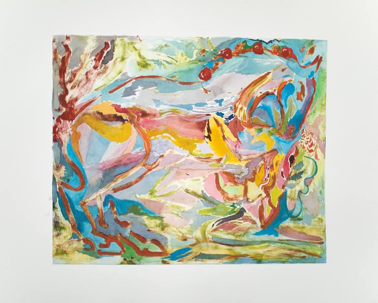 Original Abstract Expressionism Animal Printmaking by Gala Bell