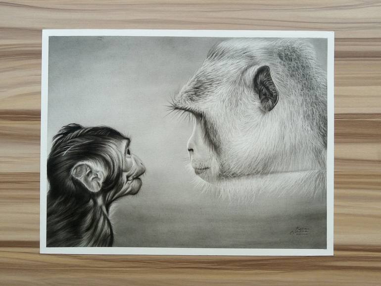 Original Realism Animal Drawing by Kevin Ndeche