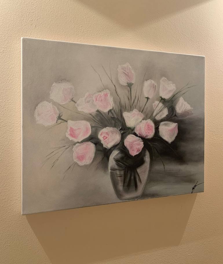 Original Fine Art Floral Painting by Tamara Budai