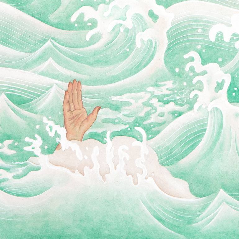 Original Figurative Seascape Painting by Hyesoo Han