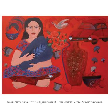 Original Figurative Family Paintings by shivani soni