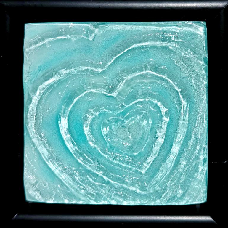 Original Art Deco Seascape Sculpture by Rukhsana Adamkhel