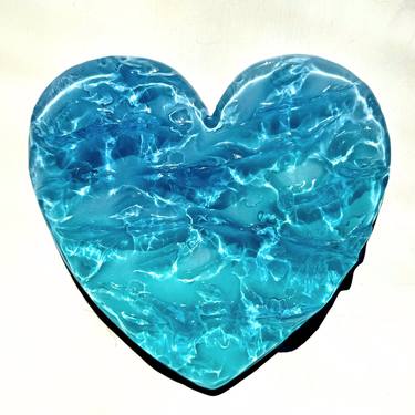 Original Art Deco Seascape Sculpture by Rukhsana Adamkhel