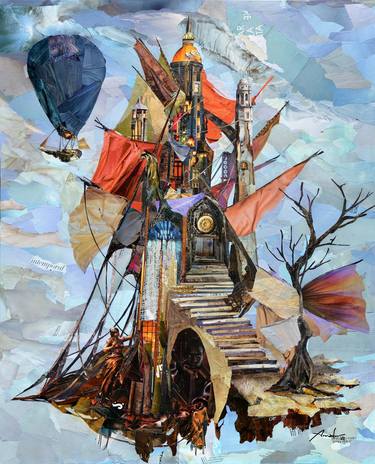 Original Fine Art Fantasy Collage by Amador Sevilla