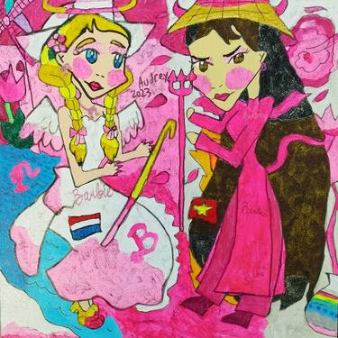 Original Pop Art Pop Culture/Celebrity Paintings by Audrey Angesti