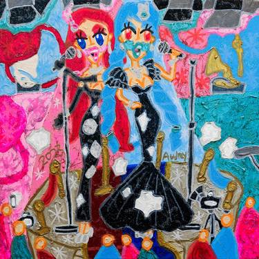 Original Fauvism Fashion Paintings by Audrey Angesti