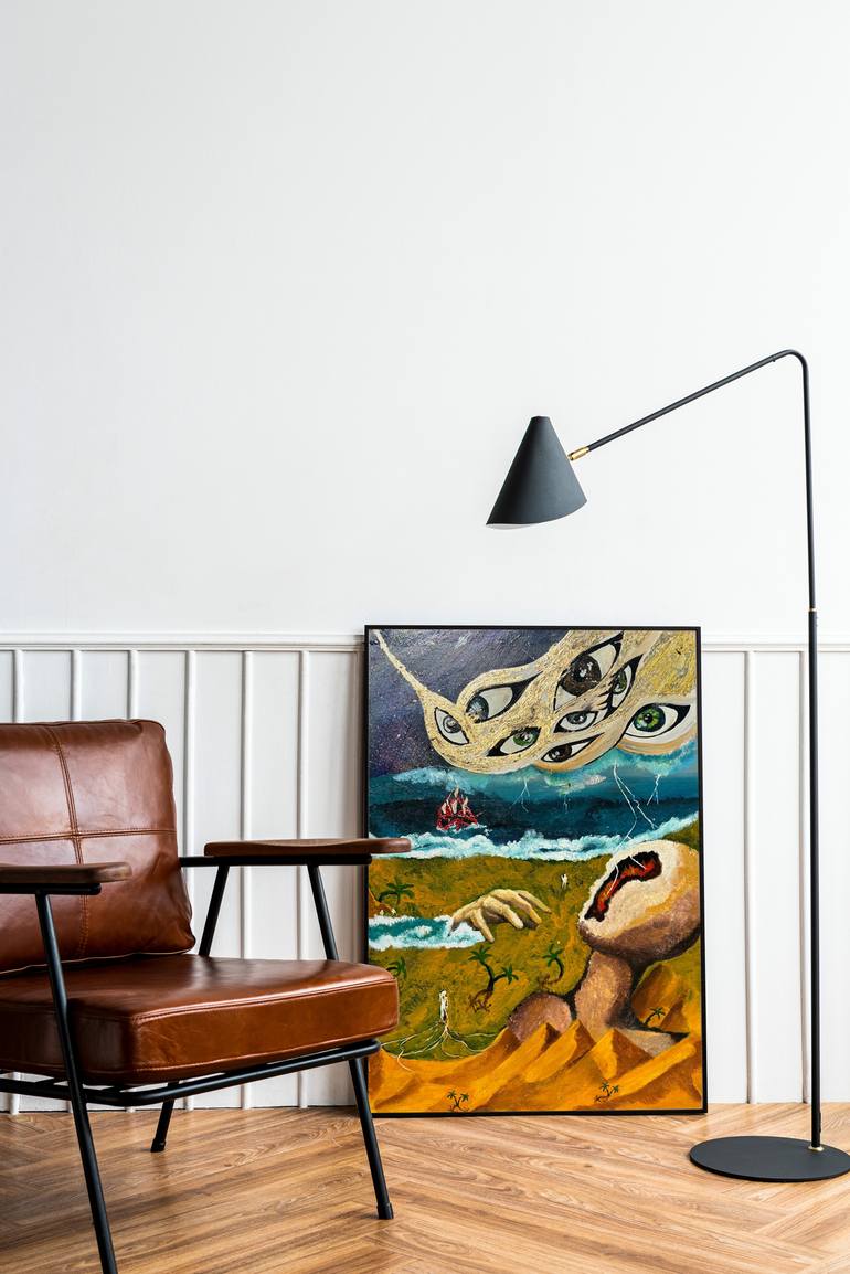 Original Surrealism Landscape Painting by Mariam Khosroshvily