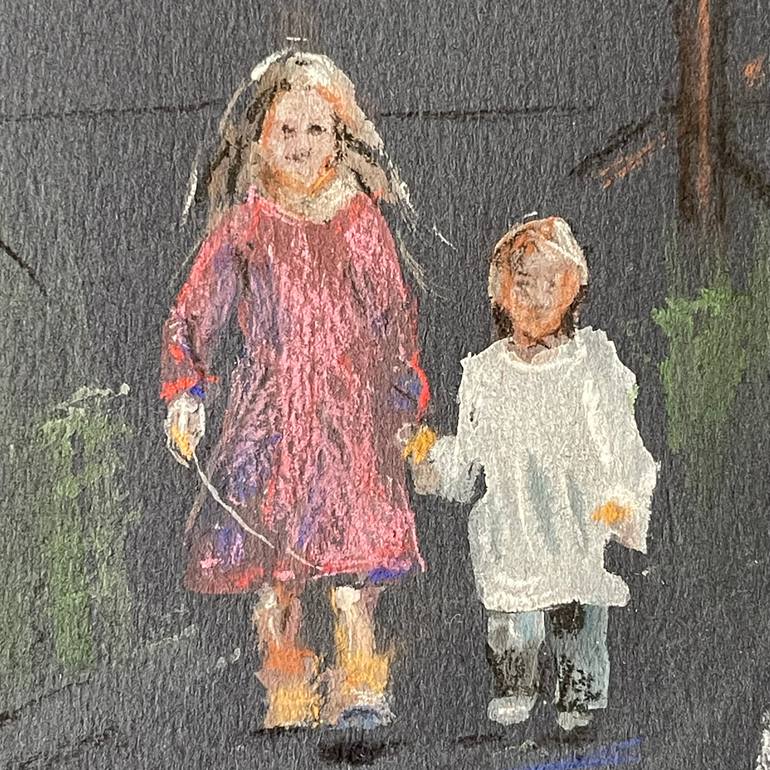 Original Classicism Children Painting by Myroslava Boikiv