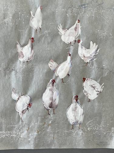 Original Folk Animal Paintings by Myroslava Boikiv