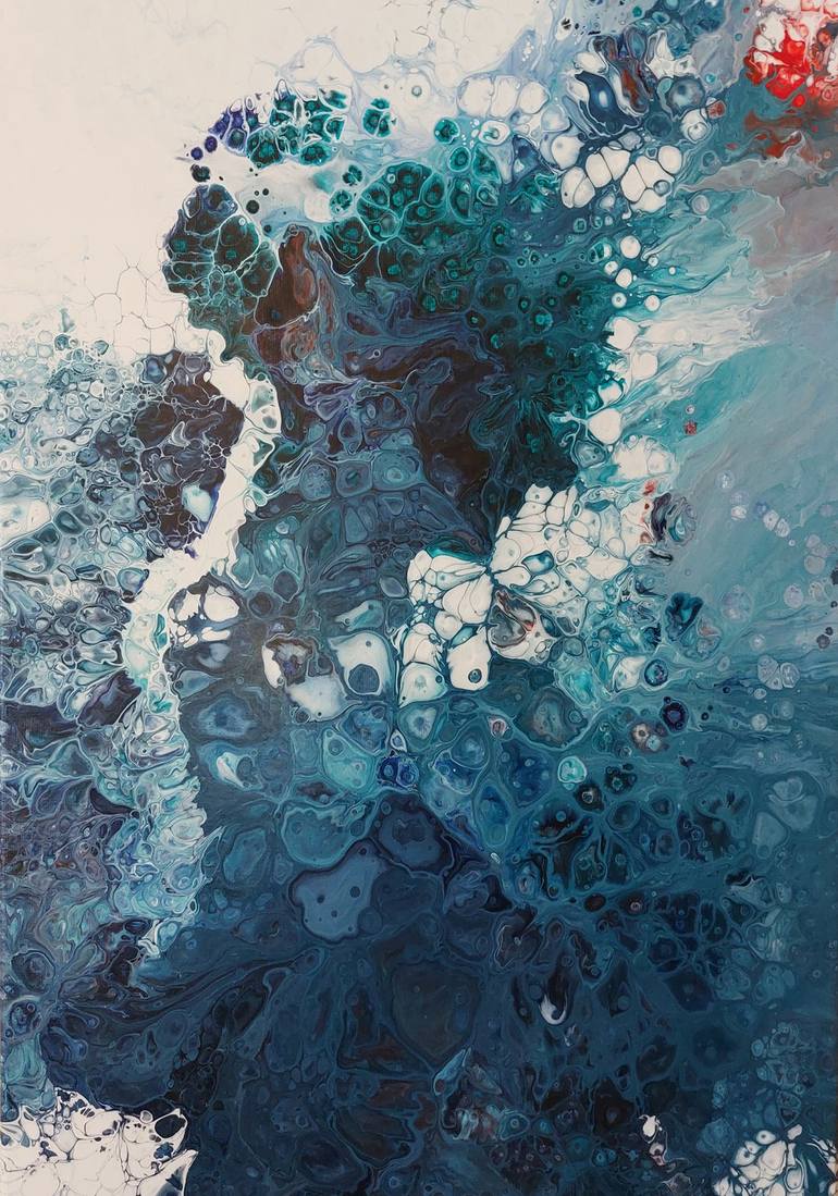 Original Abstract Painting by Luis Felipe Soto | Abstract Expressionism Art on Canvas | The lady of the lake
