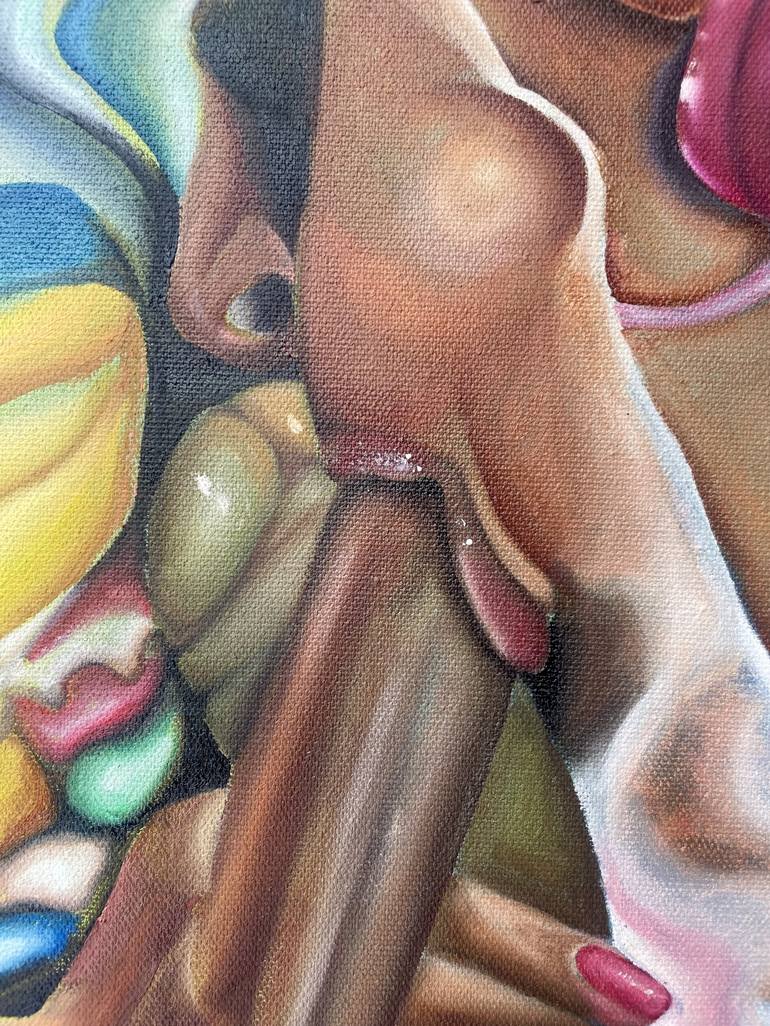 Original Abstract Erotic Painting by Najai Johnson