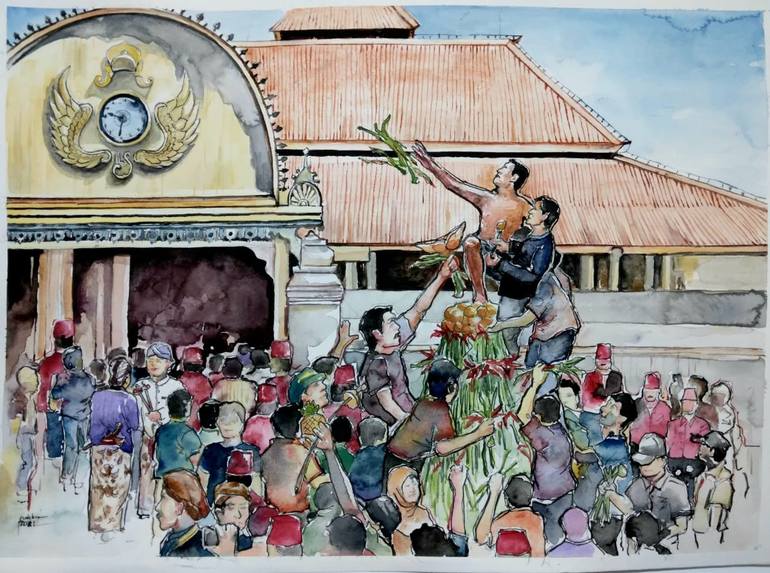 Jogja Culture Painting by Tintin Kusumowati Saatchi Art