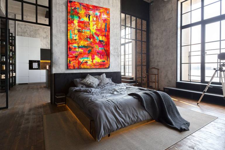 Original Modernism Abstract Painting by Frank Janssens
