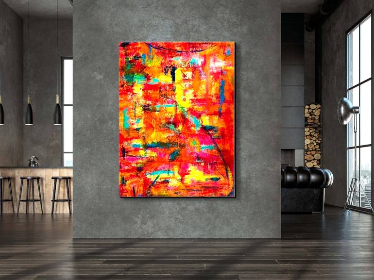 Original Modernism Abstract Painting by Frank Janssens