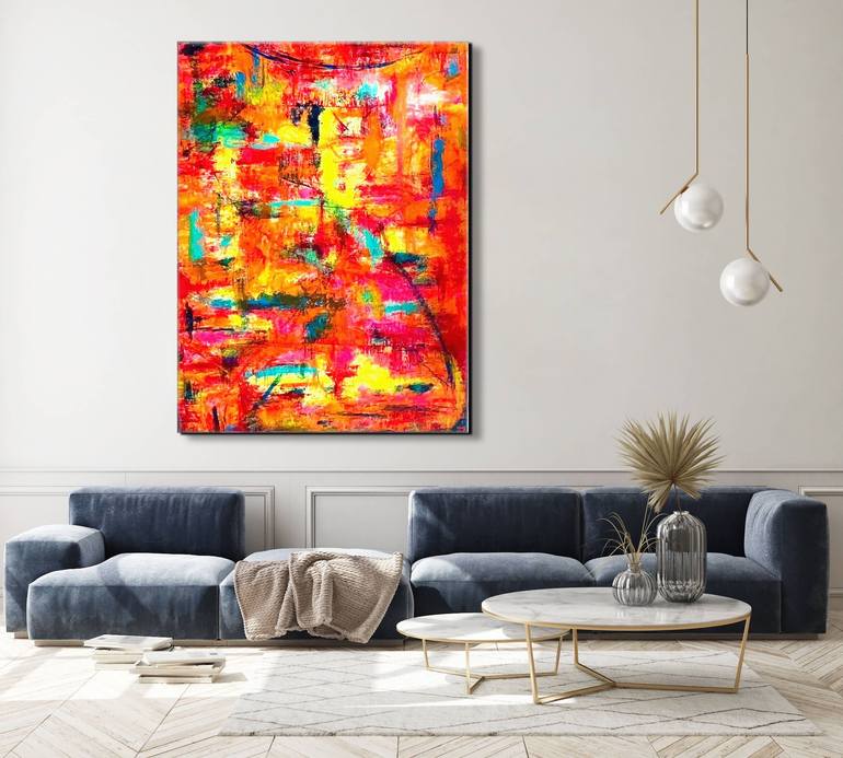 Original Modernism Abstract Painting by Frank Janssens