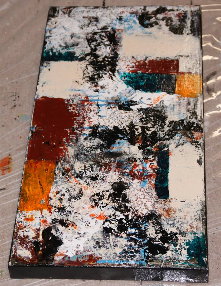 Original Abstract Expressionism Abstract Mixed Media by Marie-Paule Allaert N'Dou