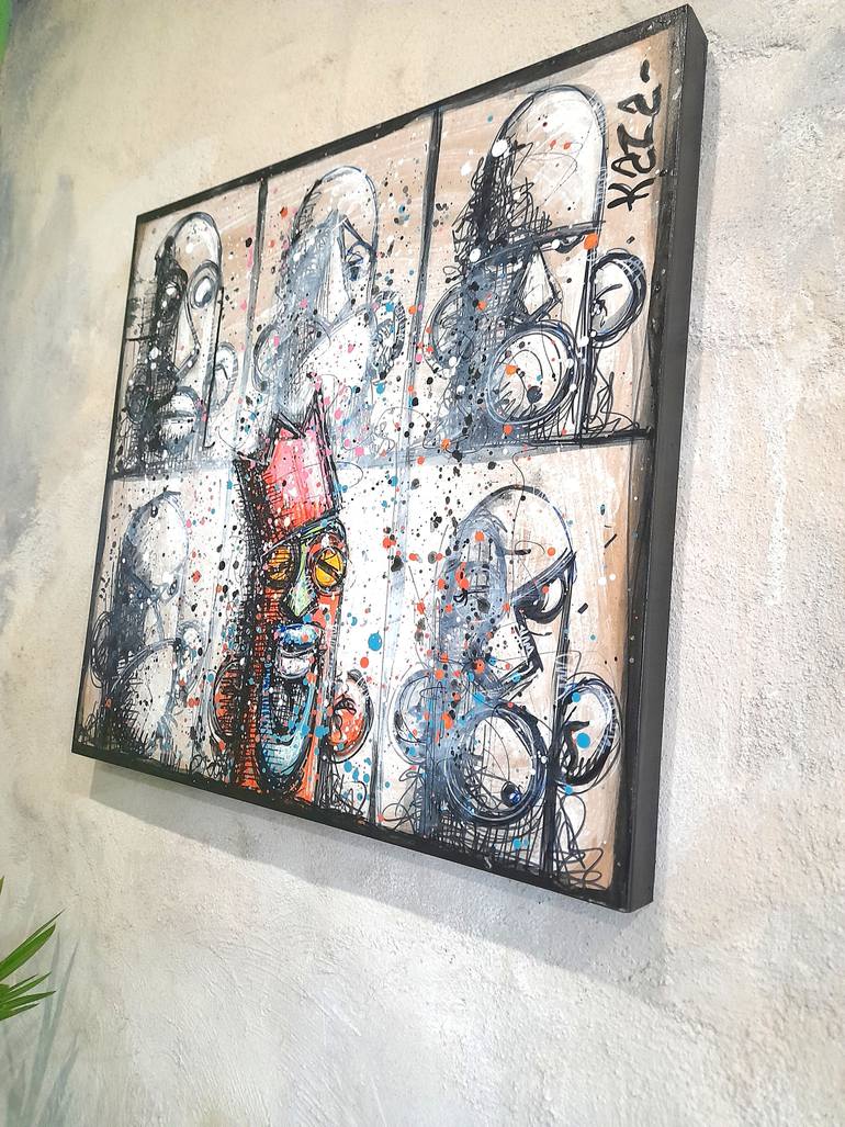 Original Expressionism Men Painting by Kaza Painter